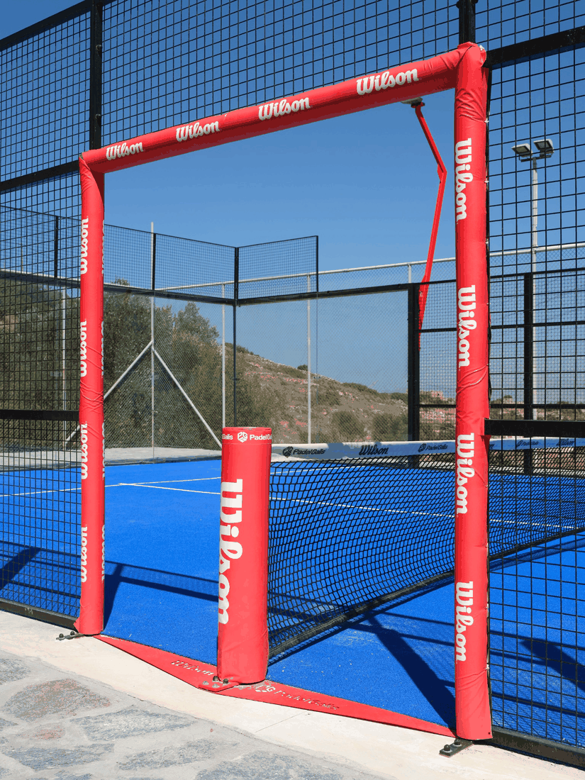 Private padel court ready for a morning match